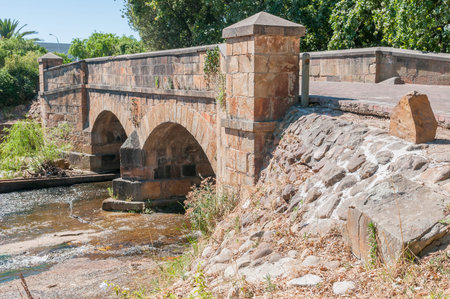 Historic old bridge over the Lourens River built in 1845の写真素材