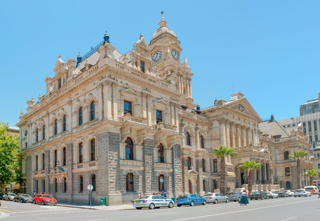 CAPE TOWN, SOUTH AFRICA - DECEMBER 18, 2014: The historic city hall. On February 11, 1990, Nelson Mandela made his first public speech after his release from the balconyのeditorial素材