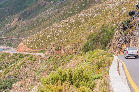 ROOI ELS SOUTH AFRICA  DECEMBER 23 2014: Clarence Drive is a scenic road  along the ocean between Rooi Els and Gordons Bayのeditorial素材