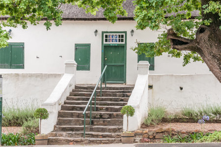 SWELLENDAM SOUTH AFRICA  DECEMBER 26 2014: Stairs leading to the museum which is housed in the old jailのeditorial素材