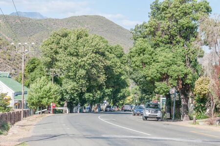 DE RUST SOUTH AFRICA  JANUARY 2 2015: Street scene in De Rust at the southern end of Meiringspoortのeditorial素材