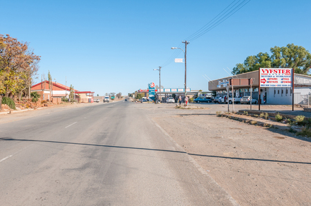 REDDERSBURG, SOUTH AFRICA - APRIL 26, 2015: A Street scene in Reddersburg in the Free State Province of South Africaのeditorial素材