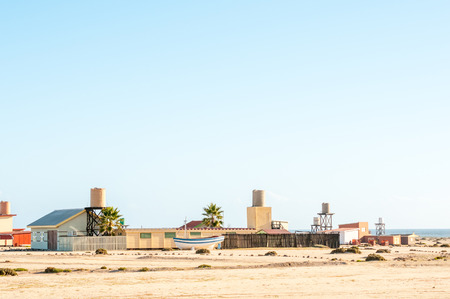 WLOTZKASBAKEN, NAMIBIA - JUNE 7, 2011: Wlotzkasbaken is a small holiday village without any basic services between Swakopmund and Henties Bayのeditorial素材