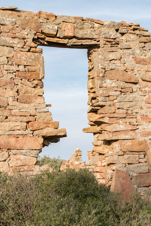The ruins at Groenrivier green river farm at Nieuwoudtville are from early settlers and date from approximately 1750の写真素材