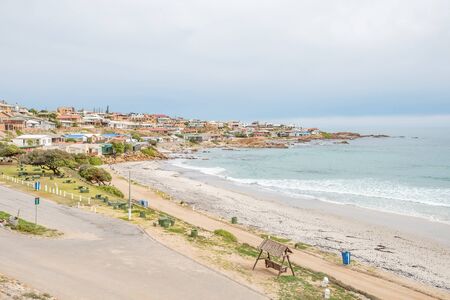 STRANDFONTEIN, SOUTH AFRICA - AUGUST 12, 2015: A gloomy day at the beach at Strandfontein, a small holiday town on the South African Atlantic coastのeditorial素材