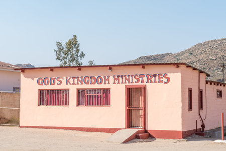 NABABEEP, SOUTH AFRICA - AUGUST 17, 2015: The Gods Kingdom Church in Nababeep, a small mining town...