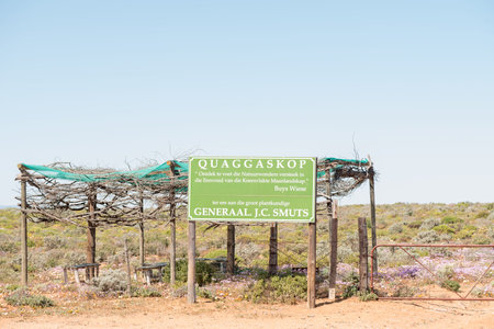 VANRHYNSDORP, SOUTH AFRICA - AUGUST 20, 2015: The Quaggaskop nature reserve is dedicated to Jan Smuts who served as prime minister of the Union of South Africa and who was a dedicated botanistのeditorial素材