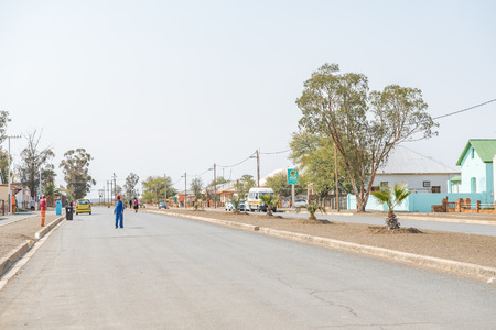 BRANDVLEI, SOUTH AFRICA - AUGUST 24, 2015: Street scene in Brandvlei, a small town in the Northern Cape Province of South Africaのeditorial素材