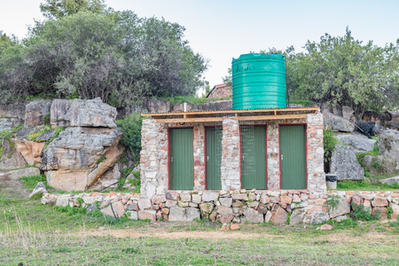 GIFBERG, SOUTH AFRICA - AUGUST 21, 2015: The ablution facilities at the Gifberg Resort camping site near Vanrhynsdorp in the Western Cape Province of South Africaのeditorial素材