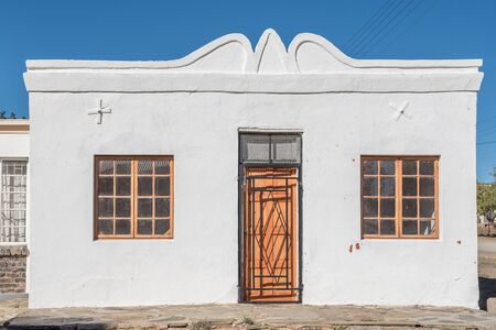 VOSBURG, SOUTH AFRICA - AUGUST 10, 2015: An historic house in Vosburg, a small village in the Northern Cape Karoo region of South Africaのeditorial素材