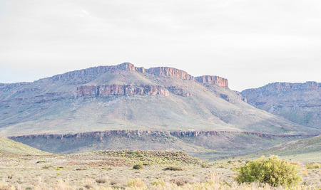 The Hantam Mountains north of Calvinia, a small town in the Hantam Karoo region of South Africaの写真素材
