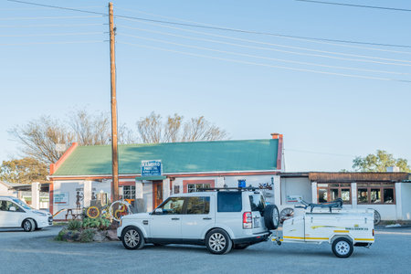 BRITSTOWN, SOUTH AFRICA - AUGUST 10, 2015:  Early morning at the Kambro Road Stall near Britstown in...