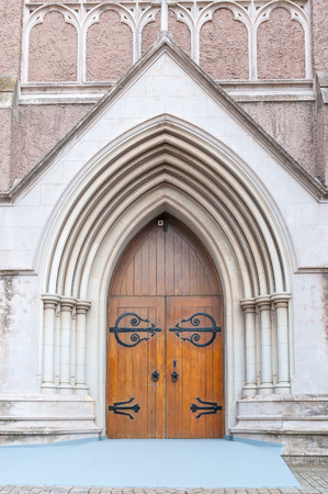 PORT ELIZABETH, SOUTH AFRICA - FEBRUARY 27, 2016: Entrance of the Cathedral Church of St Mary the Virgin in Port Elizabethのeditorial素材