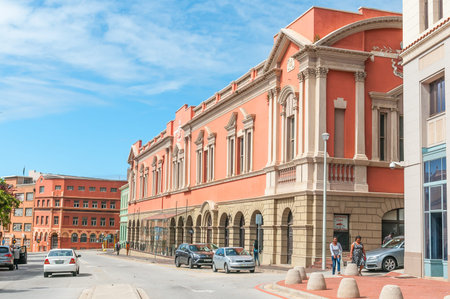 PORT ELIZABETH, SOUTH AFRICA - FEBRUARY 27, 2016: The historic Feather Market Centre was completed in January 1885. It has its origins in the ostrich feather boom in the 19th centuryのeditorial素材