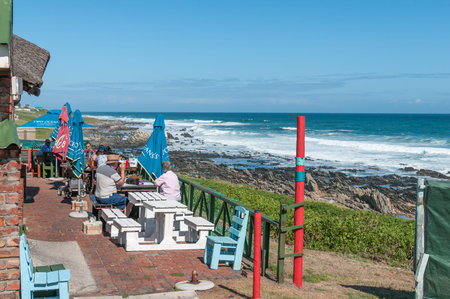 PORT ELIZABETH, SOUTH AFRICA - FEBRUARY 27, 2016:  The view from a restaurant in Seaview near Port Elizabethのeditorial素材