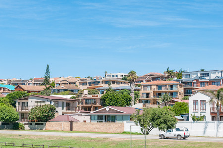 JEFFREYS BAY, SOUTH AFRICA - FEBRUARY 28, 2016:  A street scene showing a residential suburb in Jeffreys Bay in the Eastern Cape Province of South Africaのeditorial素材