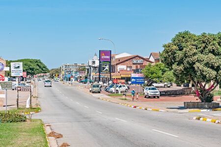 JEFFREYS BAY, SOUTH AFRICA - FEBRUARY 28, 2016:  A street scene in Jeffreys Bay in the Eastern Cape Province of South Africaのeditorial素材
