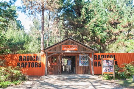 PLETTENBERG BAY, SOUTH AFRICA - MARCH 3, 2016: A birds of prey rehabilitation centre at The Heath near Plettenberg Bay on the road to Knysnaのeditorial素材