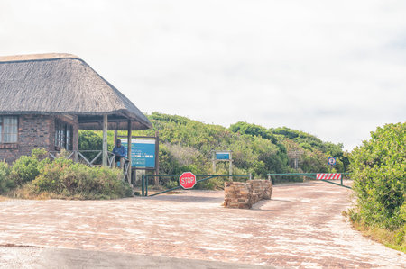 PLETTENBERG BAY, SOUTH AFRICA - MARCH 3, 2016: View of the entrance gate of the Robberg Nature...