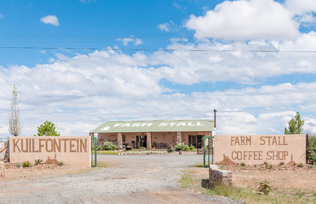SPRINGFONTEIN, SOUTH AFRICA - MARCH 8, 2016: A farm stall outside Springfontein, a small town in the Free State Provinceのeditorial素材