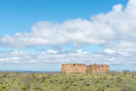 The ruin of a farm building next to the historic Suurberg Pass in the Eastern Cape Provinceの写真素材