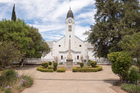 JACOBSDAL, SOUTH AFRICA - DECEMBER 24, 2016: The Dutch Reformed Church in Jacobsdal, a small town in the Free State Province.のeditorial素材