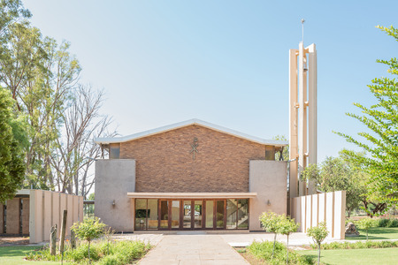 RITCHIE, SOUTH AFRICA - DECEMBER 31, 2016: The Dutch Reformed Church in Ritchie, a small town in the Sol Plaatje municipality of the Northern Cape Provinceのeditorial素材