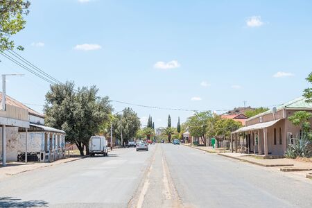 FAURESMITH, SOUTH AFRICA - DECEMBER 31, 2016: A street scene in Fauresmith, a small town in the Free State Provinceのeditorial素材