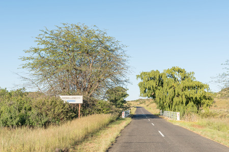 A road bridge on the road betweenTrompsburg and Philippolis in the Southern Free State Provinceの写真素材