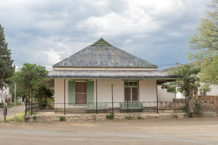 NIEU BETHESDA, SOUTH AFRICA - MARCH 21, 2017: An old, historic, building in Nieu-Bethesda, an historic village in the Eastern Cape Provinceのeditorial素材