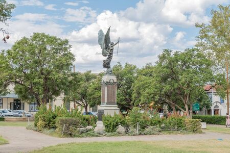 GRAAFF REINET, SOUTH AFRICA - MARCH 22, 2017: The war memorial on Church Square in Graaff Reinet, a town with more than 200 buildings declared as a national monumentsのeditorial素材