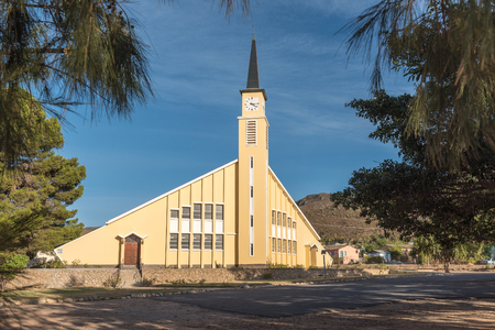MONTAGU, SOUTH AFRICA - MARCH 26, 2017: The United Reformed Church in Montagu, a town in the Western Cape Provinceのeditorial素材