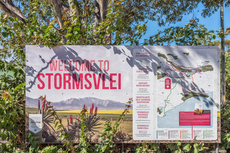 STORMSVLEI, SOUTH AFRICA - MARCH 26, 2017: An information board at Stormsvlei, a hamlet in the...