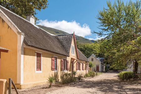 GENADENDAL, SOUTH AFRICA - MARCH 27, 2017: A parsonage in Genadendal, dating 1825. Genadendal is the first mission station in South Africa, founded 1738のeditorial素材
