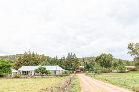 KRUISRIVIER, SOUTH AFRICA - MARCH 24, 2017: A view of the village at Kruisrivier on the road between the Cango Caves and Calitzdorpのeditorial素材