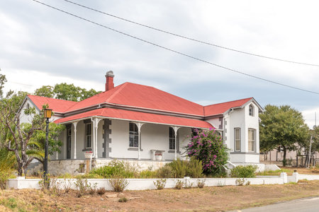DE RUST, SOUTH AFRICA - MARCH 23, 2017: An historic old house in De Rust, a village in the Western Cape Province of South Africaのeditorial素材