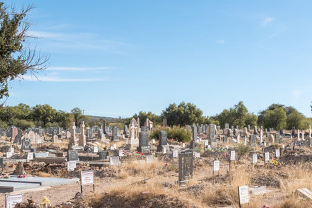 GRIEKWASTAD, SOUTH AFRICA - JUNE 11, 2017: A cemetry in Griekwastad, a small town in the Northern Cape Provinceのeditorial素材