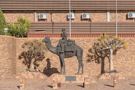 UPINGTON, SOUTH AFRICA - JUNE 11, 2017: The Desert Patrol Statue in Upington commemorates the South African Mounted Police and their camelsのeditorial素材