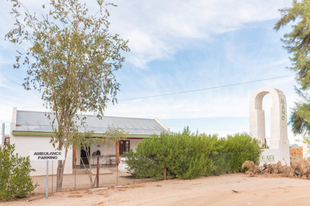 KANONEILAND, SOUTH AFRICA - JUNE 12, 2017: A clinic in an old church on Kanoneiland, a village on an island in the Orange River near Upington in the Northern Cape Provinceのeditorial素材