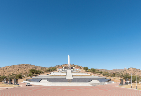 WINDHOEK, NAMIBIA - JUNE 16, 2017: A view of Heroes Acre, an official war memorial of the Republic of Namibia to the south of Windhoek, the capital city of Namibia.のeditorial素材