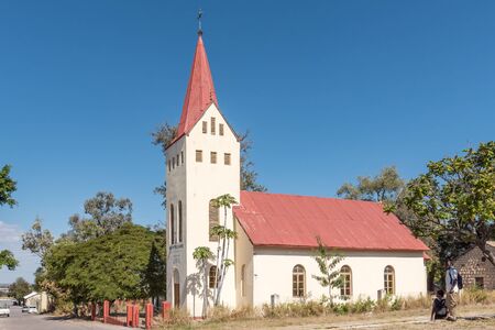 GROOTFONTEIN, NAMIBIA - JUNE 20, 2017: The Potters House Church in Grootfontein in the Otjozondjupa Region of Namibiaのeditorial素材