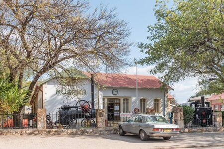 TSUMEB, NAMIBIA - JUNE 20, 2017: The museum in Tsumeb in the Oshikoto Region of Namibia. It displays  items related to mining in the area as well as war items recovered from the Otjikoto lakeのeditorial素材