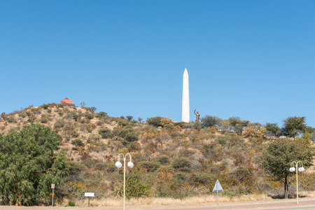 WINDHOEK, NAMIBIA - JUNE 16, 2017: A view of Heroes Acre, an official war memorial of the Republic of Namibia to the south of Windhoek, the capital city of Namibia.のeditorial素材