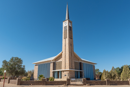 KARASBURG, NAMIBIA - JUNE 13, 2017: The Dutch Reformed Church in Karasburg in the Karas Region of Namibiaのeditorial素材