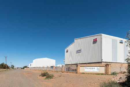 BLOEMFONTEIN, SOUTH AFRICA, JANUARY 1, 2017: Businesses in the Quagga Industrial Park in Kwaggafontein, a suburb of Bloemfonteinのeditorial素材