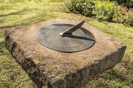 WESTMINSTER, SOUTH AFRICA - MARCH 12, 2018: A memorial sundial at the historic Anglican Church in...
