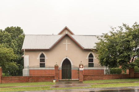 GREYTOWN, SOUTH AFRICA - MARCH 22, 2018: The historic St Theodores Roman Catholic Church, built in 1915, in Greytown in the Kwazulu-Natal Provinceのeditorial素材