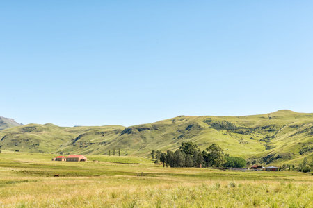 POT RIVER  PASS, SOUTH AFRICA - MARCH 27, 2018: A farm landscape at Antelope Park as seen from the...