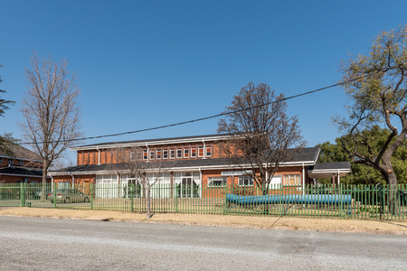 PRETORIA, SOUTH AFRICA, AUGUST 2, 2018: The Ebenhaeser Hall of the Dutch Reformed Church Parys-West, in Parys in the Free State Provinceのeditorial素材