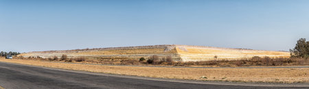 WELKOM, SOUTH AFRICA, AUGUST 2, 2018: A mine dump near Welkom in the Free State Province Province. A...